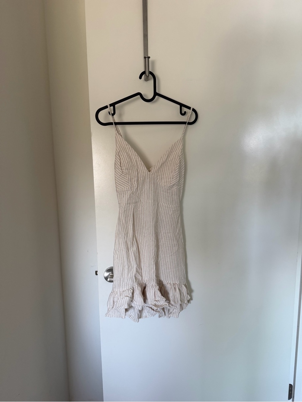 Urban Outfitters Cream Striped Mini Dress